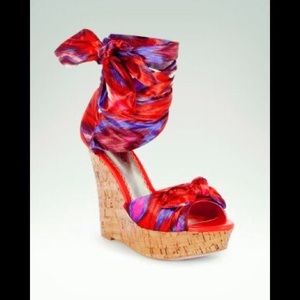 Charissa Print Scarf Wedge Sandal